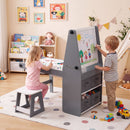 4-in-1 Wooden Kids Art Table and 2 Chairs Set product image 9