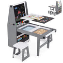 4-in-1 Wooden Kids Art Table and 2 Chairs Set product image 11