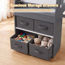 4-in-1 Wooden Kids Art Table and 2 Chairs Set product image 15