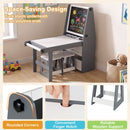 4-in-1 Wooden Kids Art Table and 2 Chairs Set product image 16