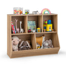 5-Cubby Kids Toy Storage Organizer, Wooden Children Bookcase Bookshelf – product image 11