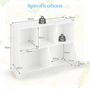 5-Cubby Kids Toy Storage Organizer, Wooden Children Bookcase Bookshelf – product image 4