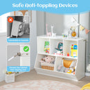5-Cubby Kids Toy Storage Organizer, Wooden Children Bookcase Bookshelf – product image 8