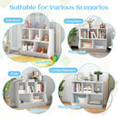 5-Cubby Kids Toy Storage Organizer, Wooden Children Bookcase Bookshelf – product image 9