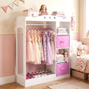 Kids Dress Up Storage Shelf with Mirror and Hanging Rod for Toddler Clothes – product image 4