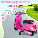 Licensed VESPA 12V Kids Electric Motorcycle with Dual Motors - Pink - product detail 10