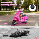 Licensed VESPA 12V Kids Electric Motorcycle with Dual Motors - Pink - product detail 11