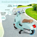 Licensed VESPA 12V Kids Electric Motorcycle with Dual Motors - Green - product detail 11