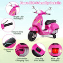 Licensed VESPA 12V Kids Electric Motorcycle with Dual Motors - Pink - product detail 12