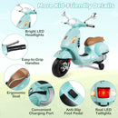 Licensed VESPA 12V Kids Electric Motorcycle with Dual Motors - Green - product detail 13
