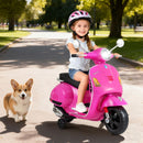 Licensed VESPA 12V Kids Electric Motorcycle with Dual Motors - Pink - product detail 1