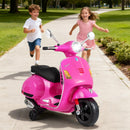 Licensed VESPA 12V Kids Electric Motorcycle with Dual Motors - Pink - product detail 2