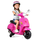 Licensed VESPA 12V Kids Electric Motorcycle with Dual Motors - Pink - product detail 4