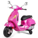 Licensed VESPA 12V Kids Electric Motorcycle with Dual Motors - Pink - product detail 7