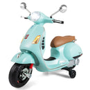 Licensed VESPA 12V Kids Electric Motorcycle with Dual Motors - Green - product detail 7