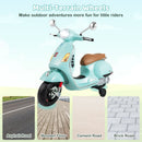 Licensed VESPA 12V Kids Electric Motorcycle with Dual Motors - Green - product detail 8