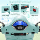 Licensed VESPA 12V Kids Electric Motorcycle with Dual Motors - Green - product detail 9