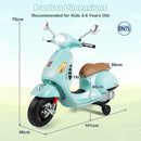 Licensed VESPA 12V Kids Electric Motorcycle with Dual Motors - Green - product detail 5