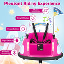 12V Kids' Ride-On Bumper Car with Flashing Lights and Remote Control - Pink - product detail 10