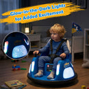12V Kids' Ride-On Bumper Car with Flashing Lights and Remote Control - Navy - product detail 10