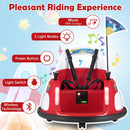 12V Kids' Ride-On Bumper Car with Flashing Lights and Remote Control - Red - product detail 11