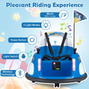 12V Kids' Ride-On Bumper Car with Flashing Lights and Remote Control - Navy - product detail 11