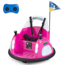12V Kids' Ride-On Bumper Car with Flashing Lights and Remote Control - Pink - product detail 3