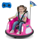 12V Kids' Ride-On Bumper Car with Flashing Lights and Remote Control - Pink - product detail 5