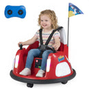 12V Kids' Ride-On Bumper Car with Flashing Lights and Remote Control - Red - product detail 6