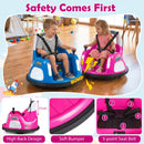 12V Kids' Ride-On Bumper Car with Flashing Lights and Remote Control - Pink - product detail 7