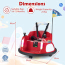 12V Kids' Ride-On Bumper Car with Flashing Lights and Remote Control - Red - product detail 5