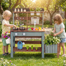 Outdoor Wooden Mud Kitchen with Running Water Faucet product image 1