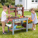 Outdoor Wooden Mud Kitchen with Running Water Faucet product image 2