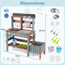 Outdoor Wooden Mud Kitchen with Running Water Faucet product image 5