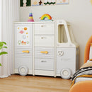 Kids Toy Storage Organizer, Bus-shaped Children Cabinet – product image 3