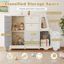 Kids Toy Storage Organizer, Bus-shaped Children Cabinet – product image 4