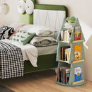4 Tier Tree Shape Revolving Bookcase, Freestanding 360° Display Rack Storage Organizer – product image 4