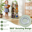 4 Tier Tree Shape Revolving Bookcase, Freestanding 360° Display Rack Storage Organizer – product image 8