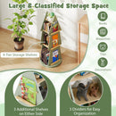 4 Tier Tree Shape Revolving Bookcase, Freestanding 360° Display Rack Storage Organizer – product image 9