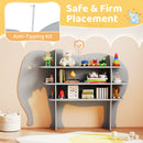 Elephant Kids Bookshelf, 3-Tier Toddler Bookcase for Toy Storage – product image 7