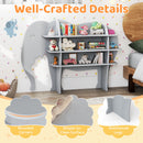 Elephant Kids Bookshelf, 3-Tier Toddler Bookcase for Toy Storage – product image 8