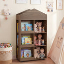 Wooden Kids Bookshelf and Toy Storage, Toddler Dollhouse Bookcase with Multiple Compartments – product image 4