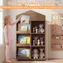 Wooden Kids Bookshelf and Toy Storage, Toddler Dollhouse Bookcase with Multiple Compartments – product image 6