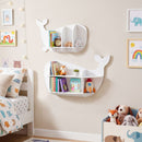 Whale Wall-Mounted Shelves – 2 Piece Set White view 2