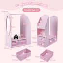 Kids Clothing Rack with Mirror, Dress Up Storage Cabinet – product image 3