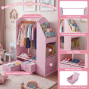 Kids Clothing Rack with Mirror, Dress Up Storage Cabinet – product image 5