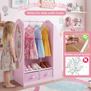 Kids Clothing Rack with Mirror, Dress Up Storage Cabinet – product image 6