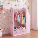 Kids Clothing Rack with Mirror, Dress Up Storage Cabinet – product image 8