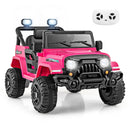 12V Kids Electric Ride-On Truck with Remote Control Pink view 3