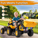 4-in-1 Kids' Ride-On Tractor 12V with Trailer and Adjustable Seat - product detail 9